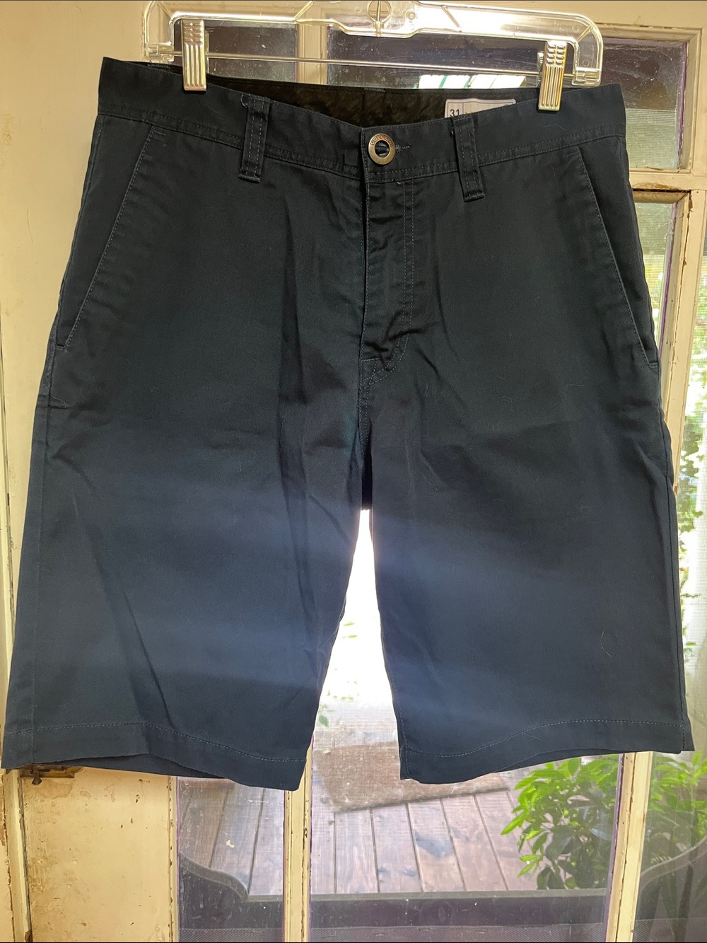 Volcom Men's Dark Navy Flat-Front Chino Shorts